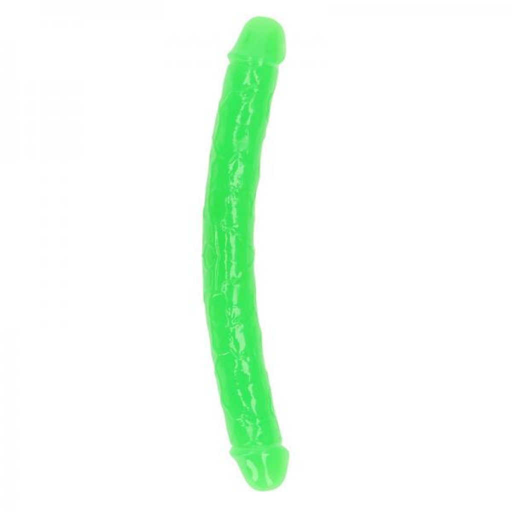Realrock Glow In The Dark Double Dong 12 In. Dual-ended Dildo Neon Green - Double Dildos