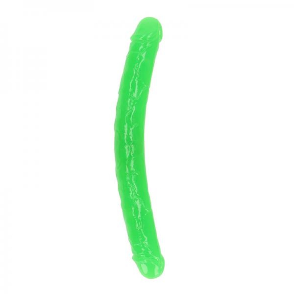 Realrock Glow In The Dark Double Dong 15 In. Dual-ended Dildo Neon Green - Double Dildos
