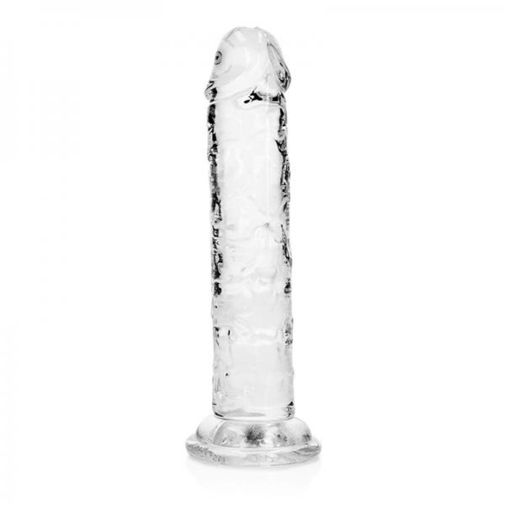 Realrock Crystal Clear Straight 6 In. Dildo Without Balls Clear - Realistic Dildos & Dongs