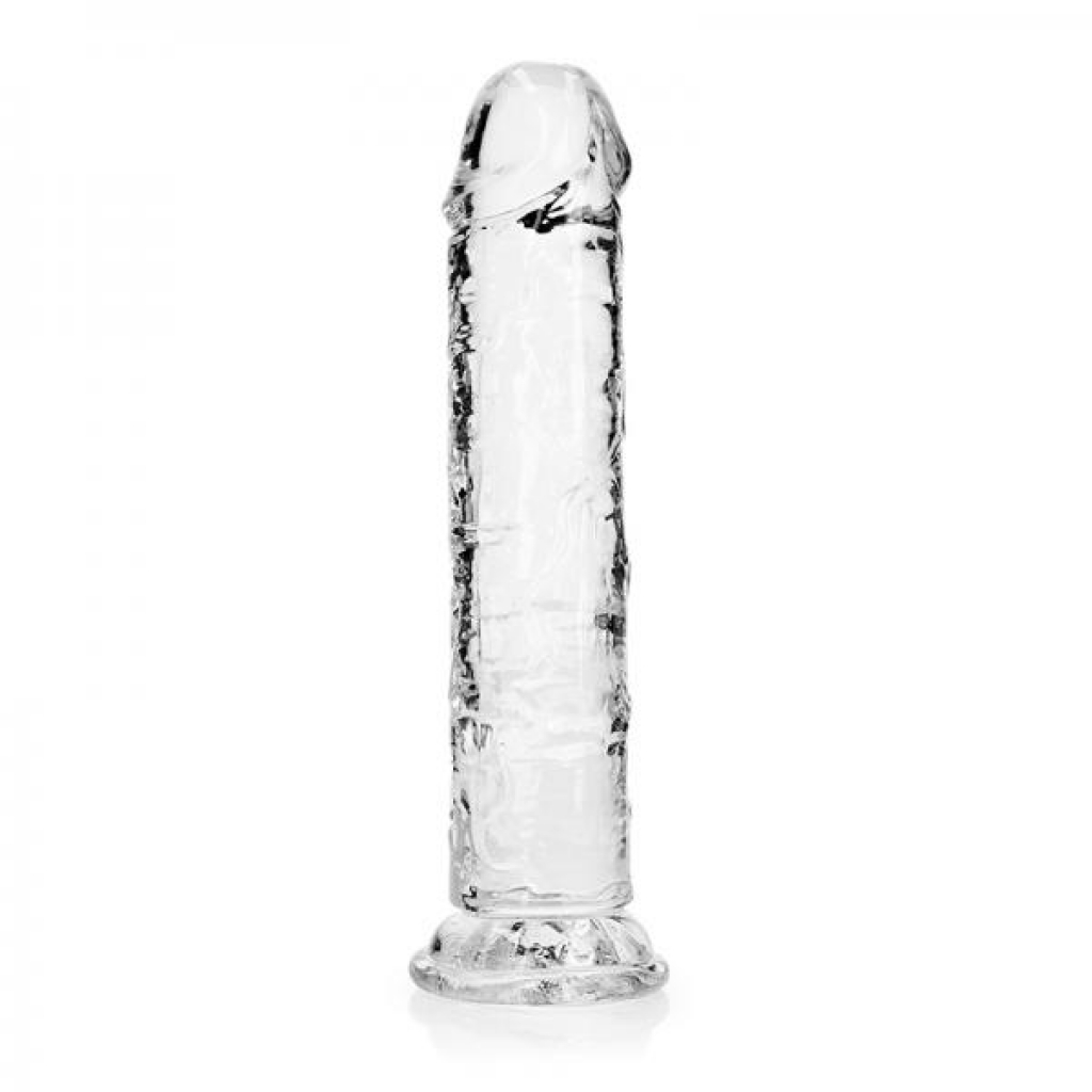 Realrock Crystal Clear Straight 8 In. Dildo Without Balls Clear - Realistic Dildos & Dongs