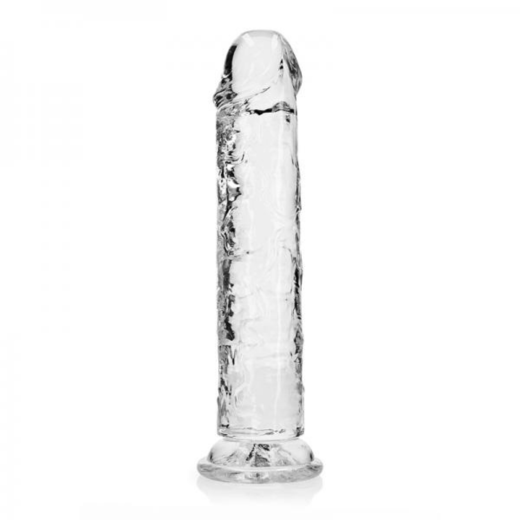 Realrock Crystal Clear Straight 10 In. Dildo Without Balls Clear - Realistic Dildos & Dongs