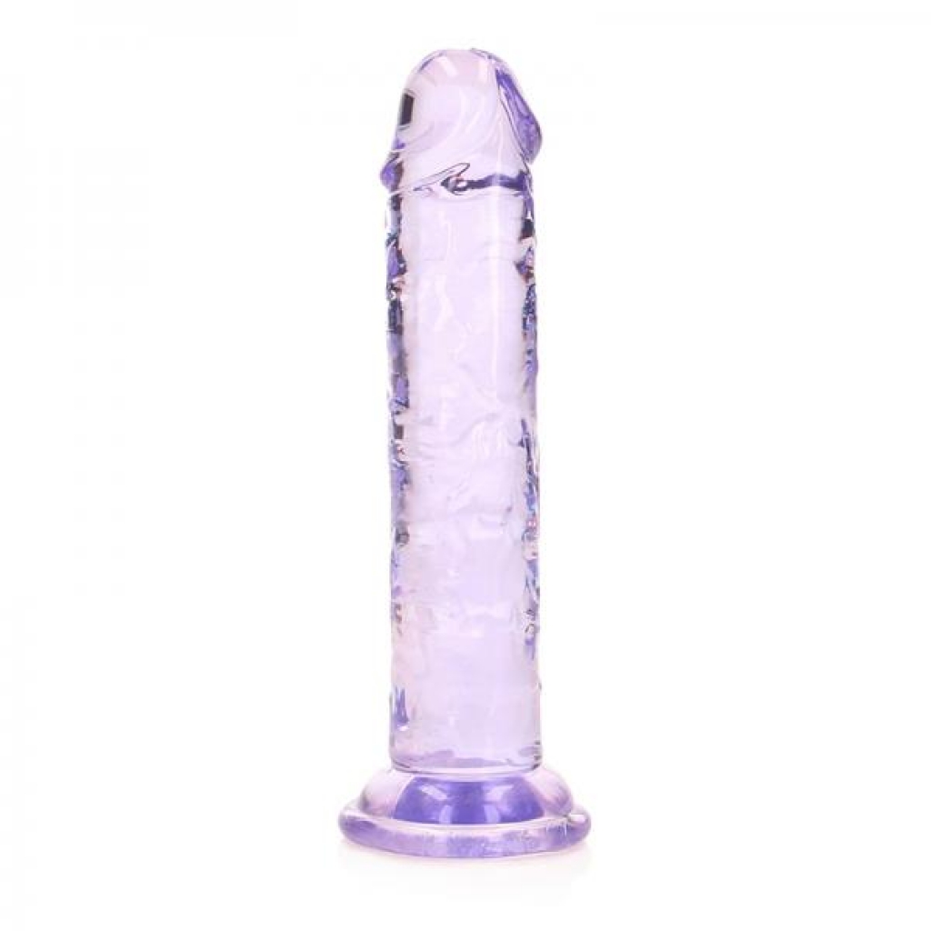 Realrock Crystal Clear Straight 6 In. Dildo Without Balls Purple - Kegel Exercisers