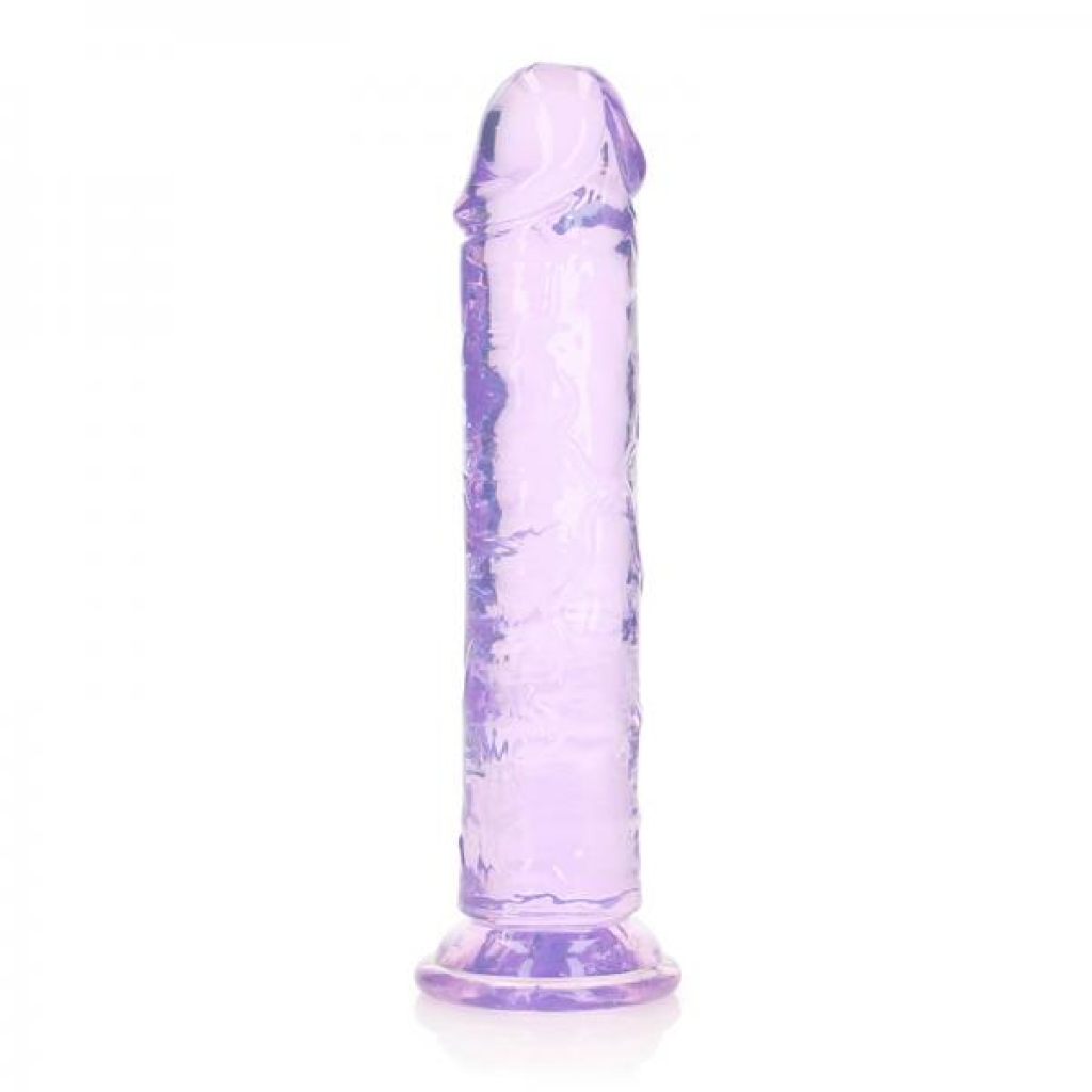 Realrock Crystal Clear Straight 8 In. Dildo Without Balls Purple - Kegel Exercisers
