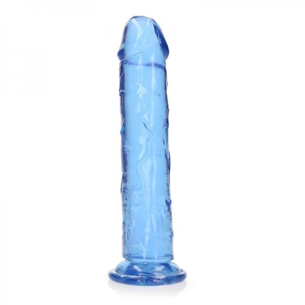 Realrock Crystal Clear Straight 9 In. Dildo Without Balls Blue - Kegel Exercisers