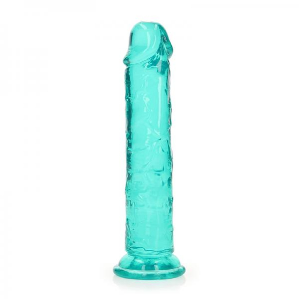 Realrock Crystal Clear Straight 7 In. Dildo Without Balls Turquoise - Kegel Exercisers