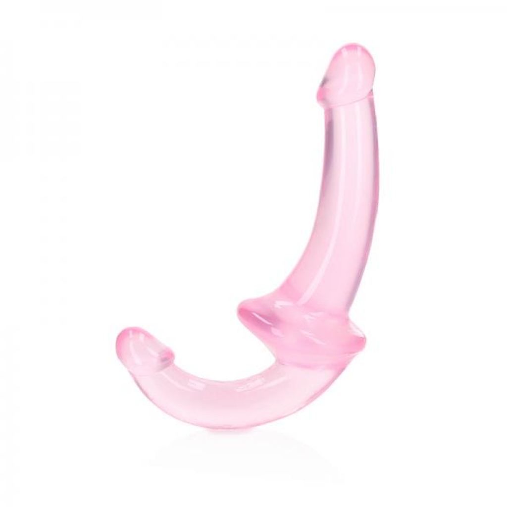 Realrock Crystal Clear 6 In. Strapless Strap-on Dildo Pink - Double Dildos