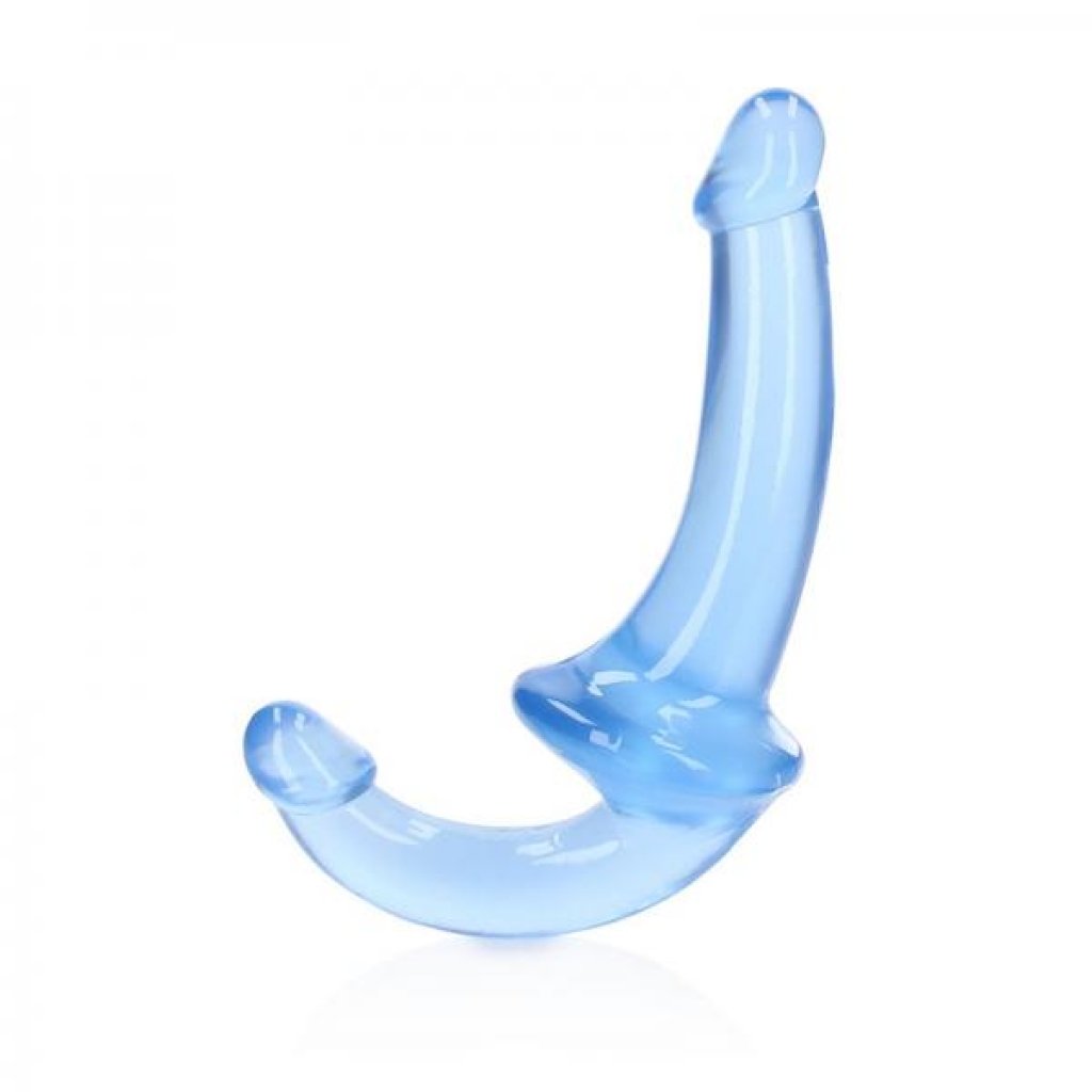 Realrock Crystal Clear 6 In. Strapless Strap-on Dildo Blue - Strapless Strap-ons