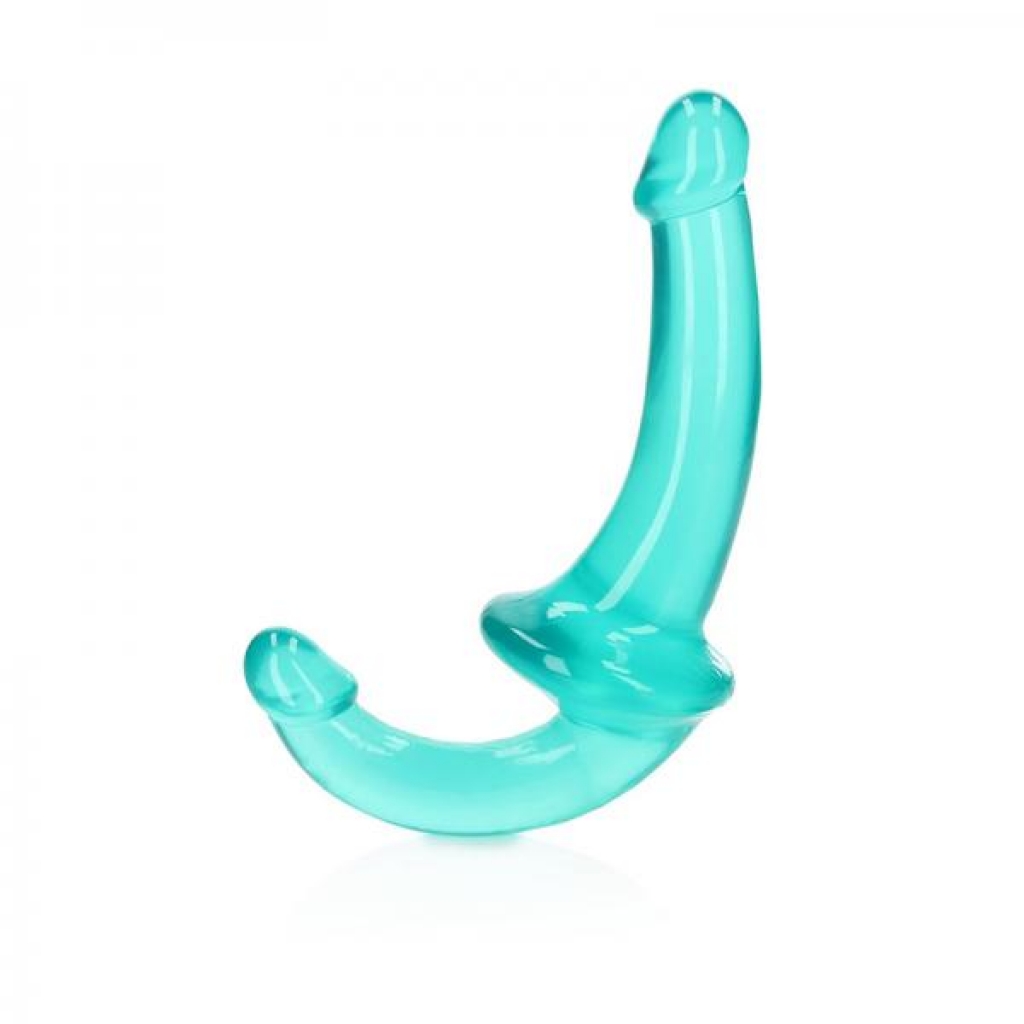 Realrock Crystal Clear 6 In. Strapless Strap-on Dildo Turquoise - Strapless Strap-ons