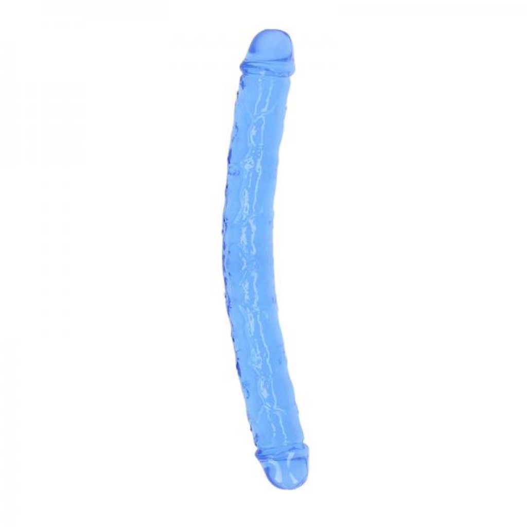 Realrock Crystal Clear Double Dong 13 In. Dual-ended Dildo Blue - Double Dildos