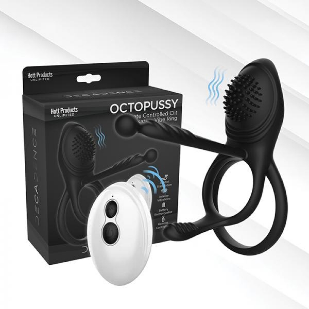 Decadence Octopussy Cock Ring/clit/anal Stimulator With Tentacles Remote Control - Luxury Penis Rings