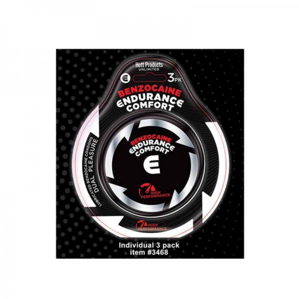 Endurance Comfort Benzocaine Condoms 3pk - Condoms