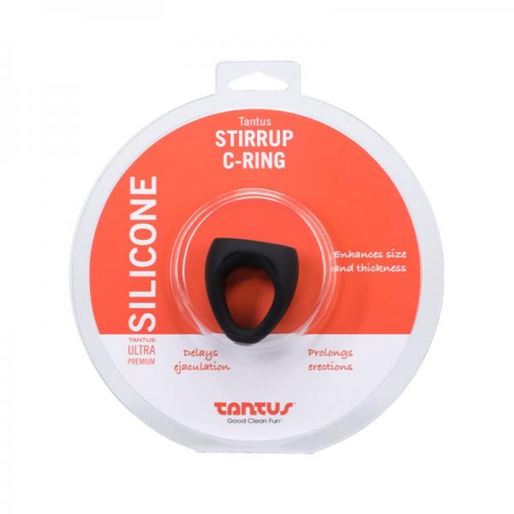 Tantus Stirrup C-ring - Onyx - Luxury Penis Rings
