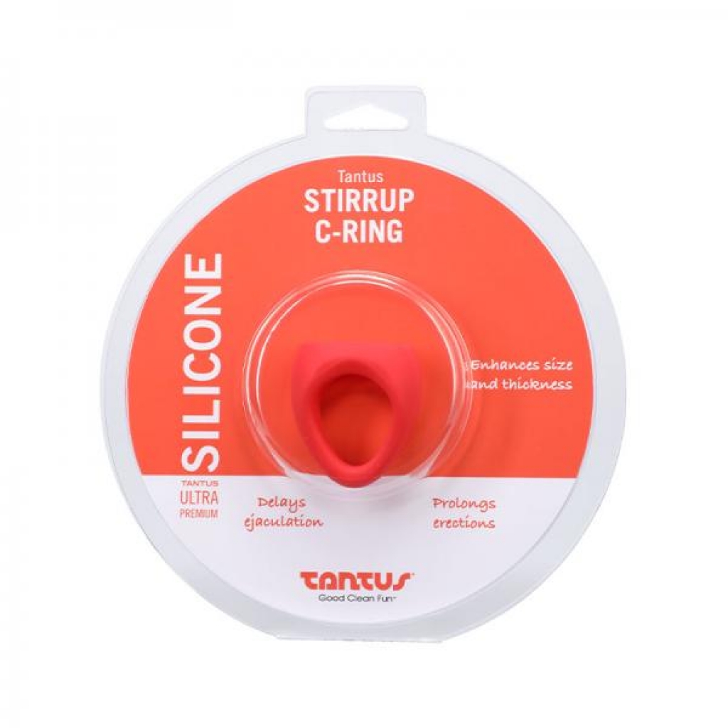 Tantus Stirrup C-ring - Crimson - Luxury Penis Rings