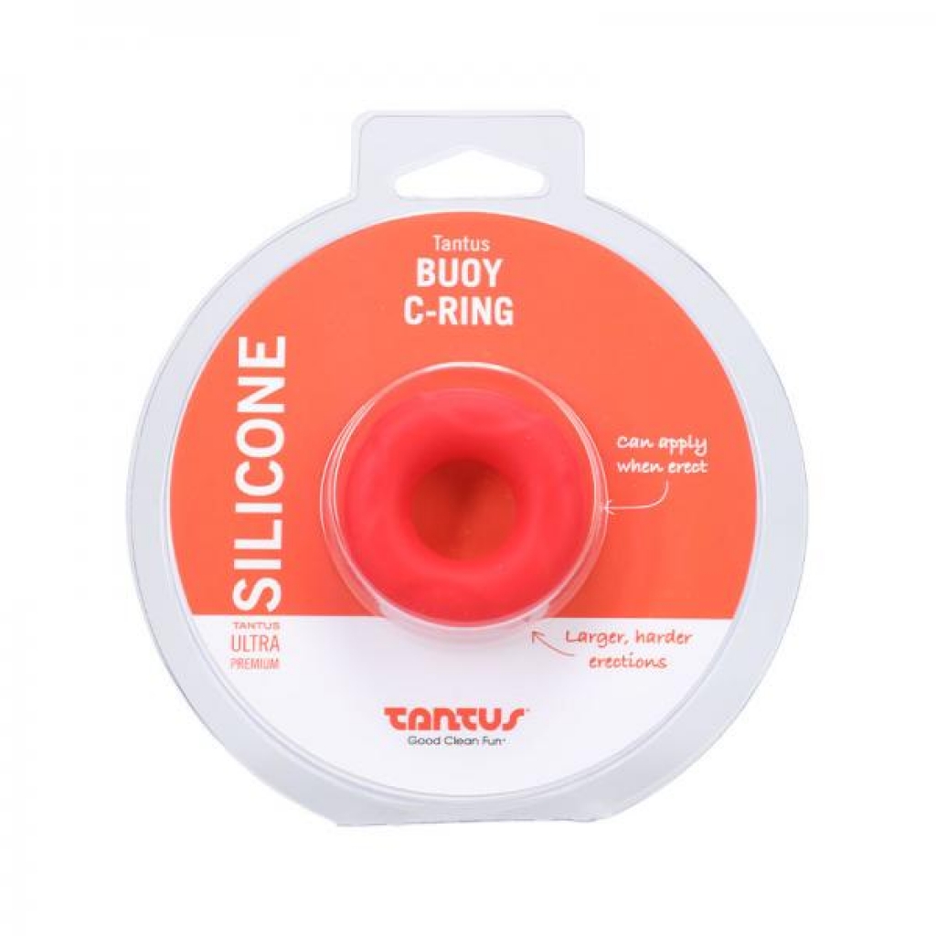 Tantus Buoy C-ring - Small - Crimson - Classic Penis Rings