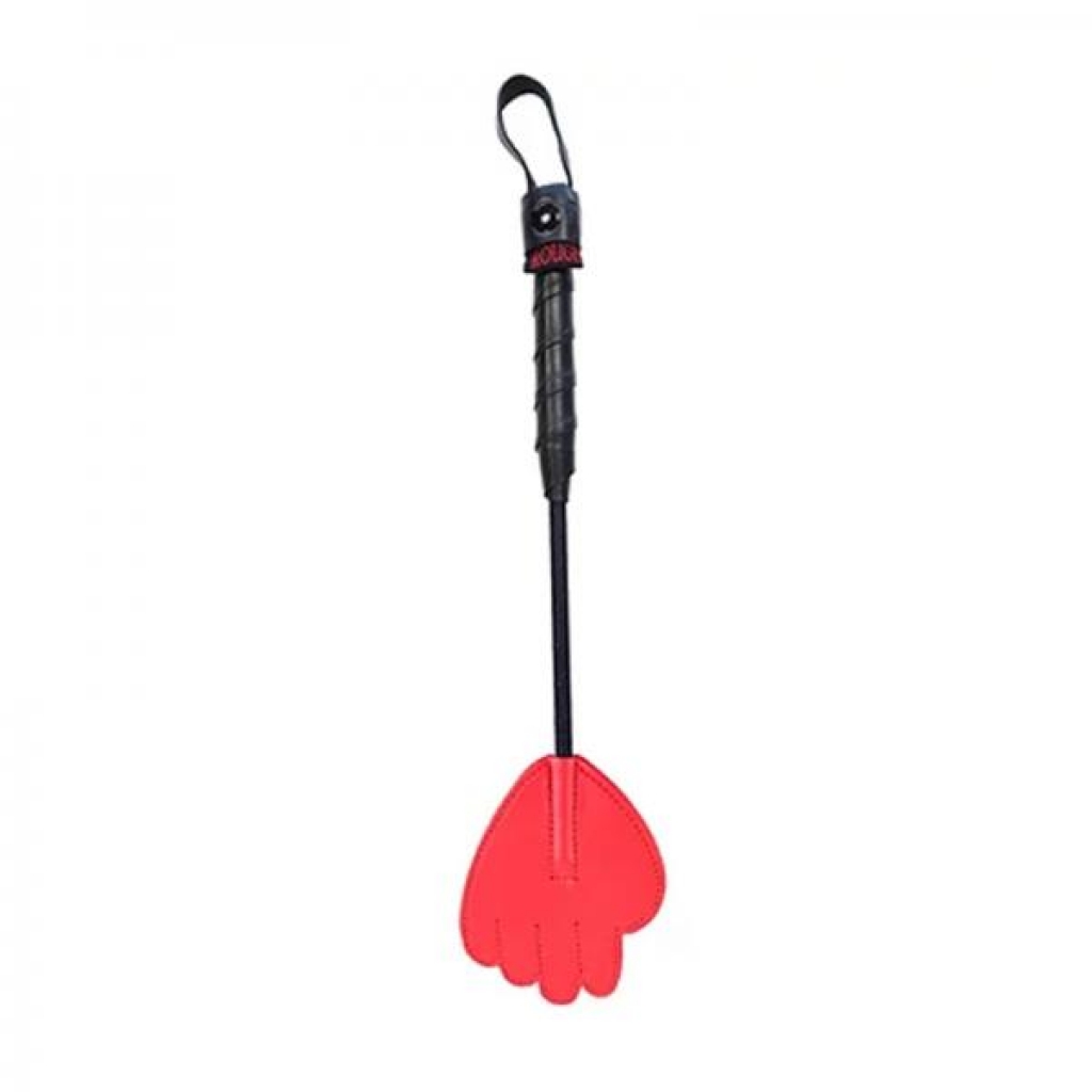 Rouge Mini Leather Hand Riding Crop Red - Crops