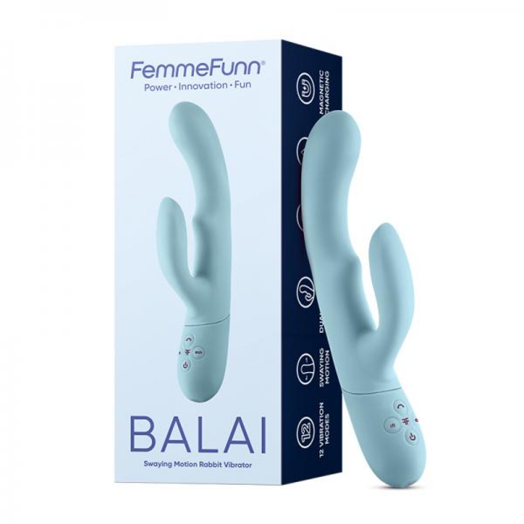 Femmefunn Balai Dual Stimulator Light Blue - Rabbit Vibrators
