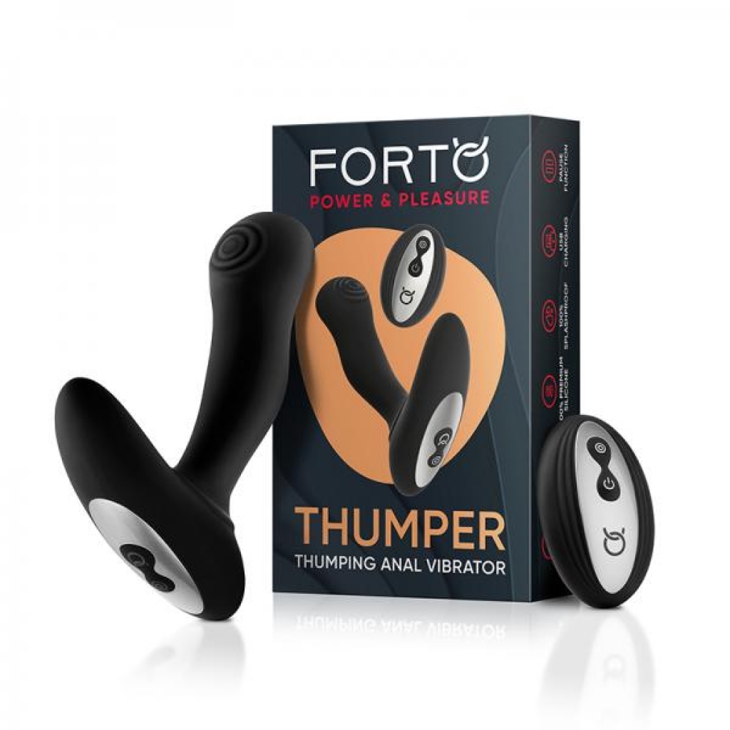 Forto Thumping Anal Vibrator Black - Prostate Toys