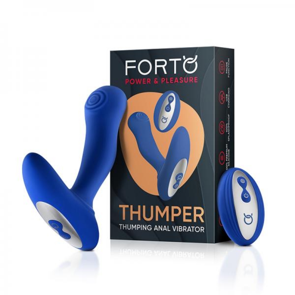 Forto Thumping Anal Vibrator Blue - Prostate Toys