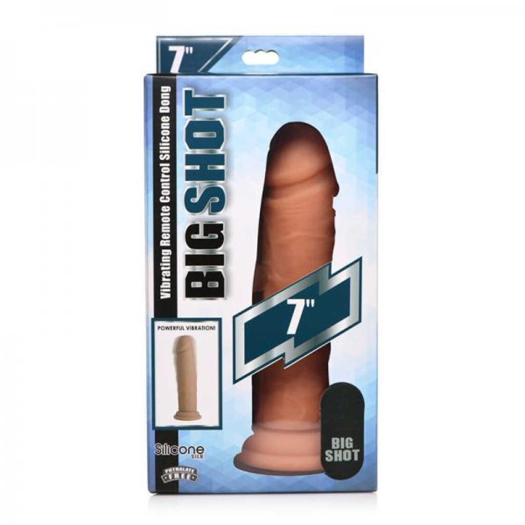 Big Shot 7 In. Vibrating Dildo With Remote Control Light - Realistic