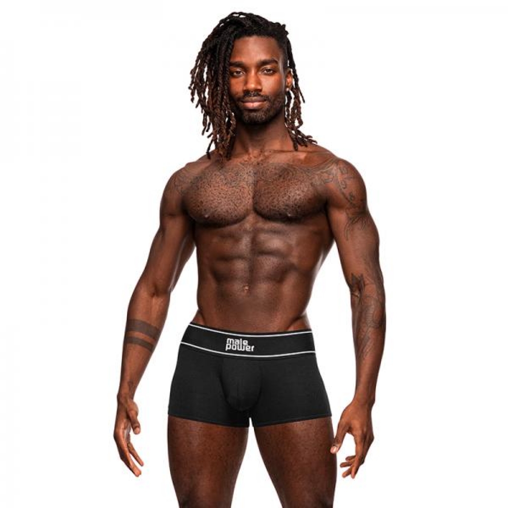 Male Power Modal Rib Pouch Short Black Xl - Mens Underwear