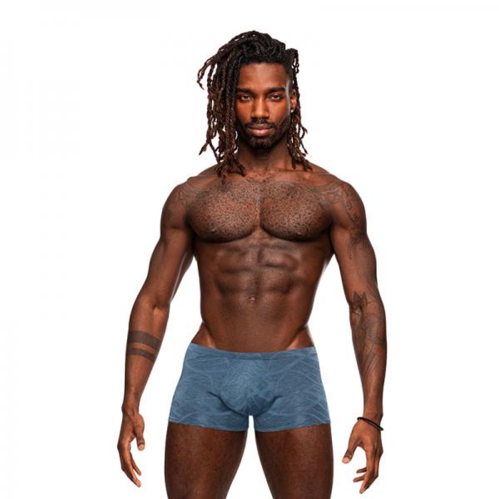 Male Power Inter-mingle Mini Short Blue S - Mens Underwear