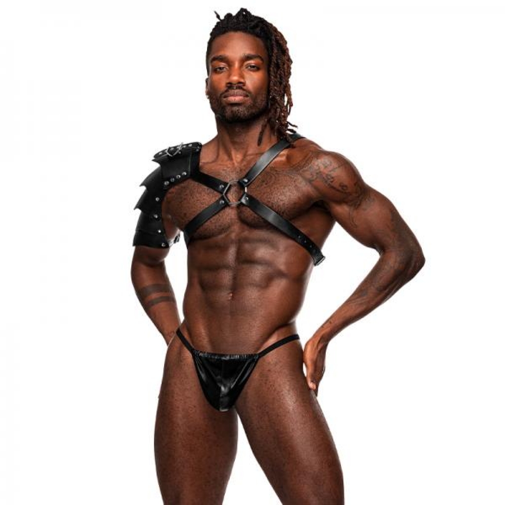 Male Power Men's Leather Aquarius Black O/s - Mens Underwear