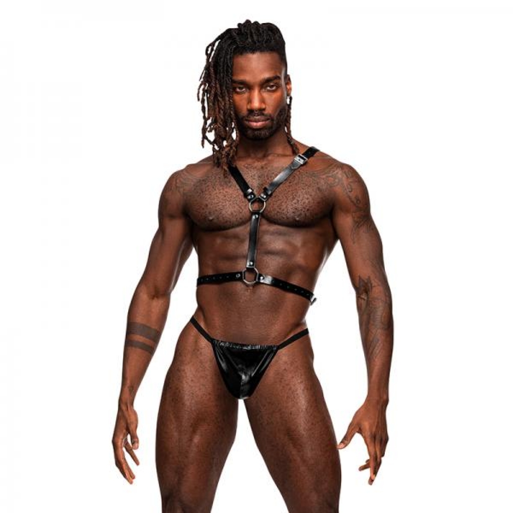 Male Power Men's Leather Sagittarius Black O/s - Mens Underwear