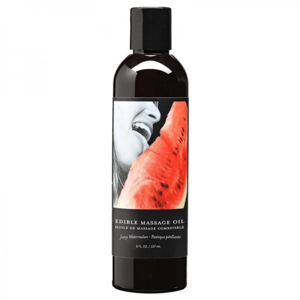 Earthly Body Edible Massage Lotion Watermelon 8 Oz. - Sensual Massage Oils & Lotions