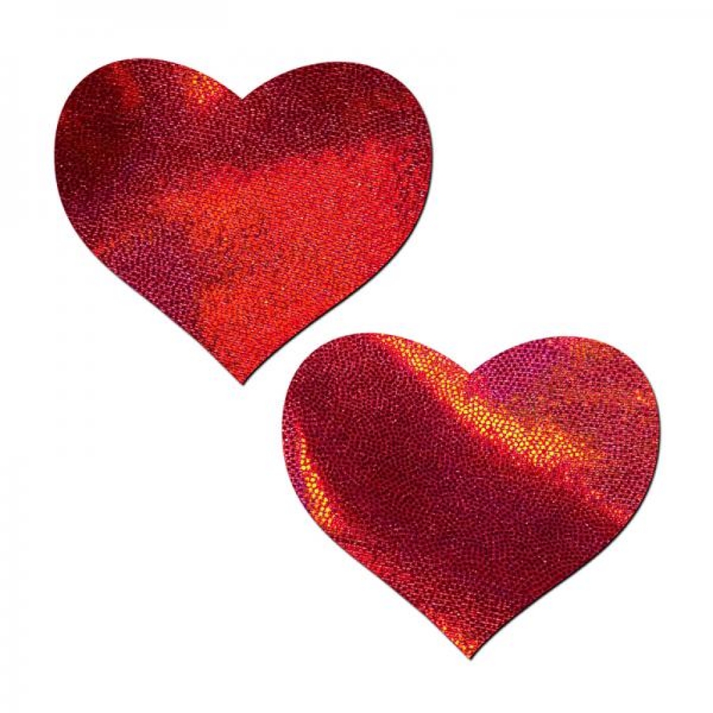 Pastease Love: Liquid Red Heart Nipple Pasties - Pasties, Tattoos & Accessories