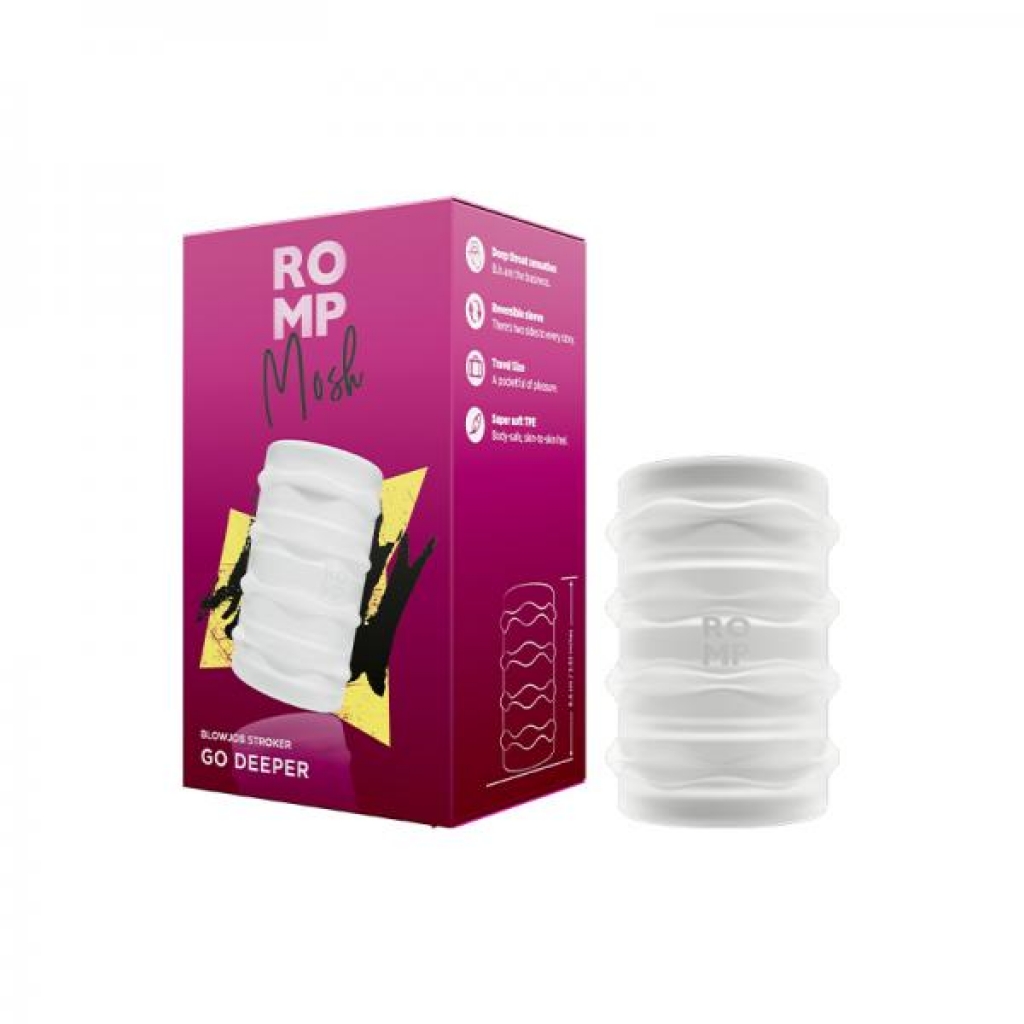 Romp Mosh Compact Reversible Manual Stroker Clear - Masturbation Sleeves