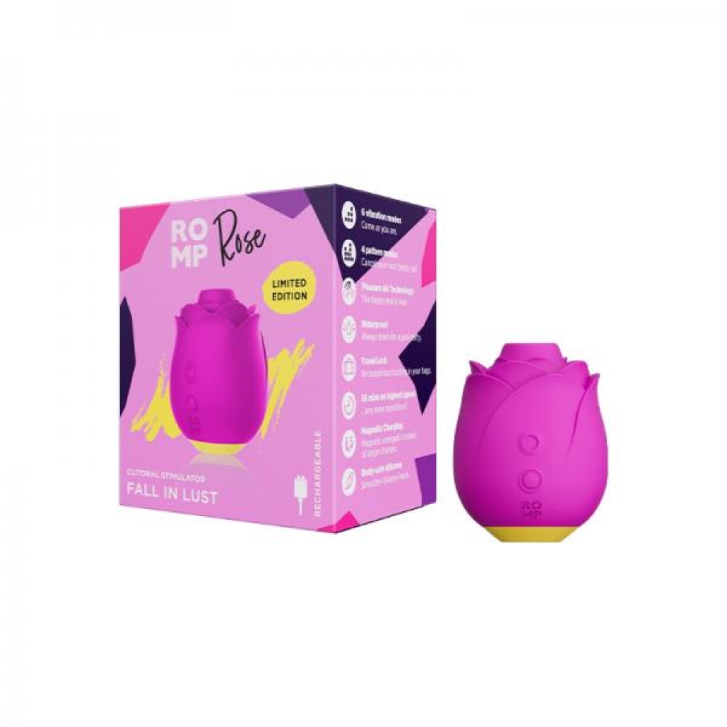 Romp Rose Rechargeable Silicone Pleasure Air Clitoral Vibrator Pink - Clit Suckers & Oral Suction