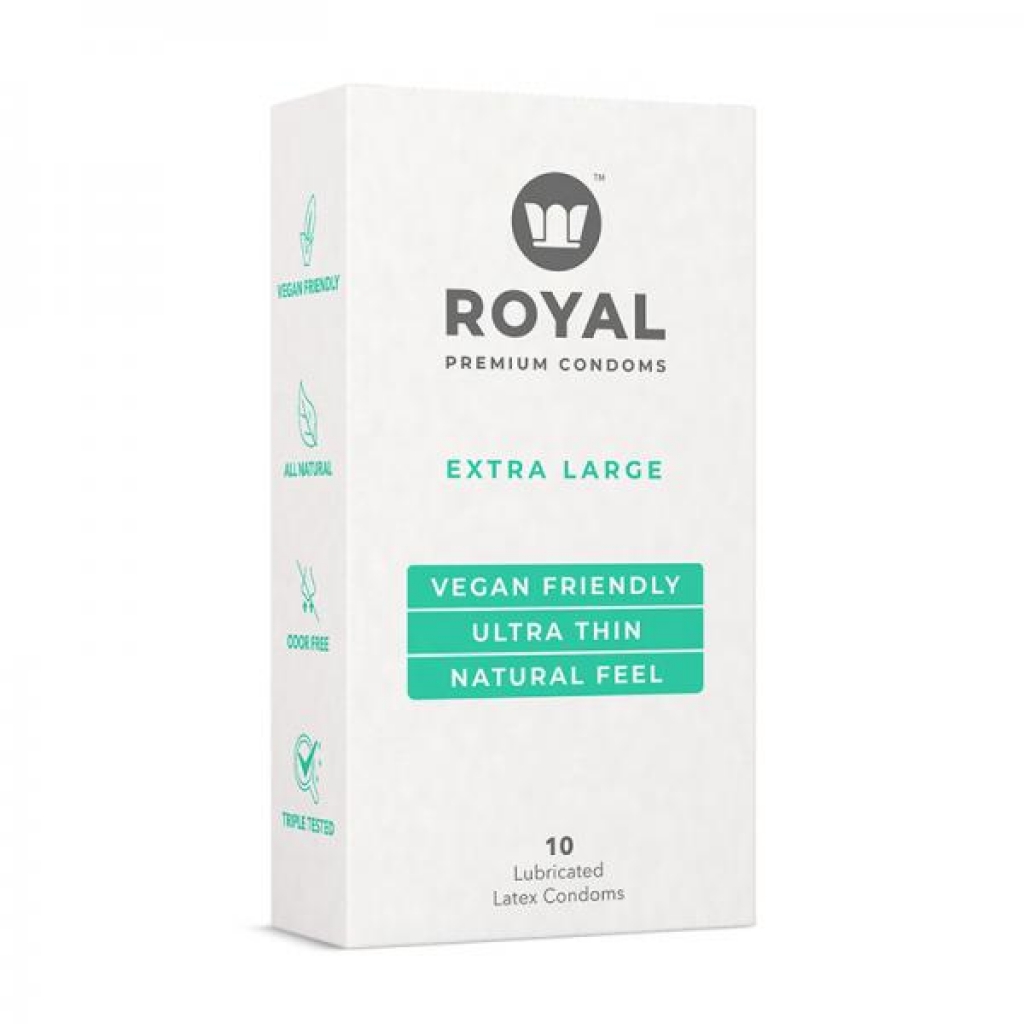 Royal Condom Extra Large Vegan Condoms 10-pack - Condoms