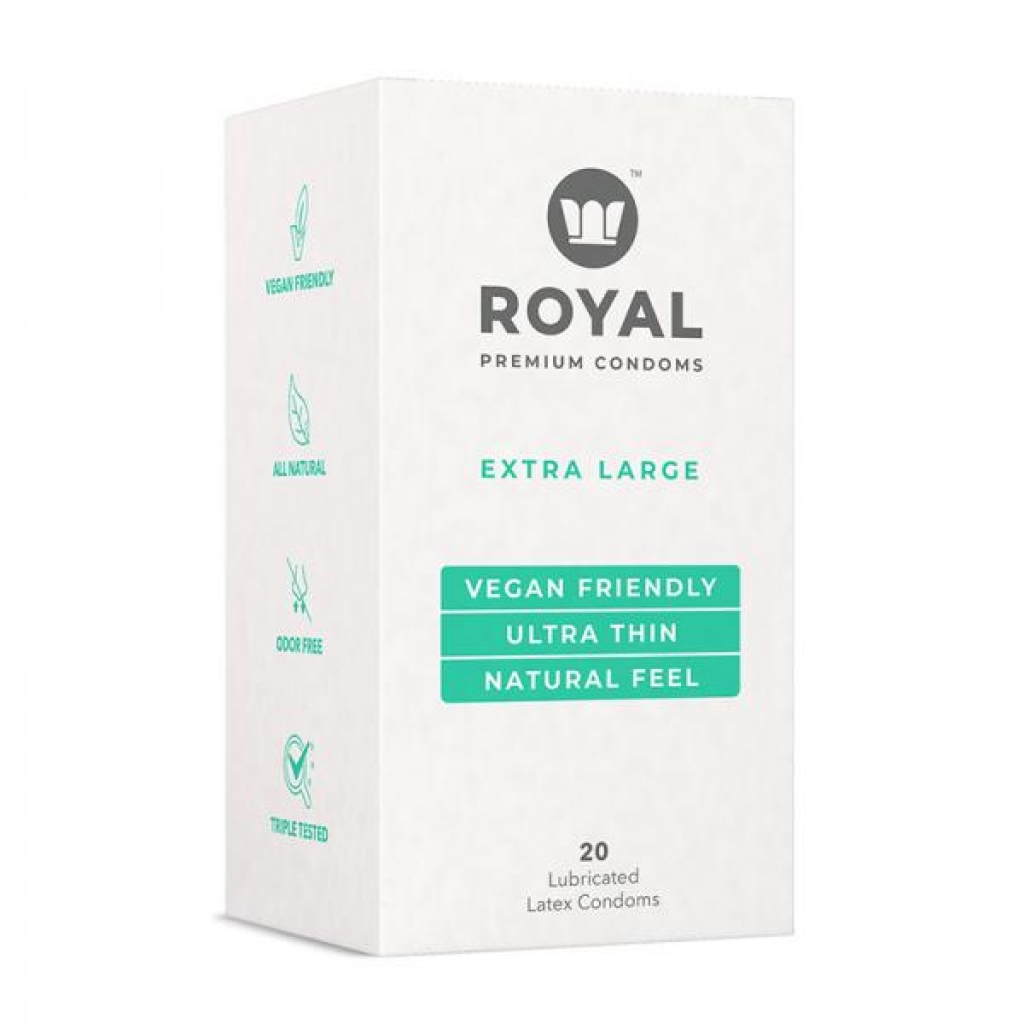 Royal Condom Extra Large Vegan Condoms 20-pack - Condoms