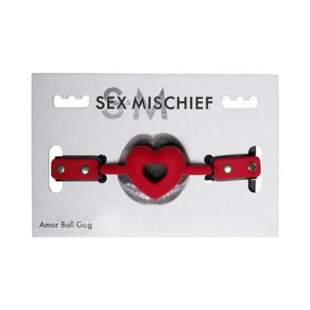 Sportsheets Sex & Mischief Amor Ball Gag Red - Ball Gags