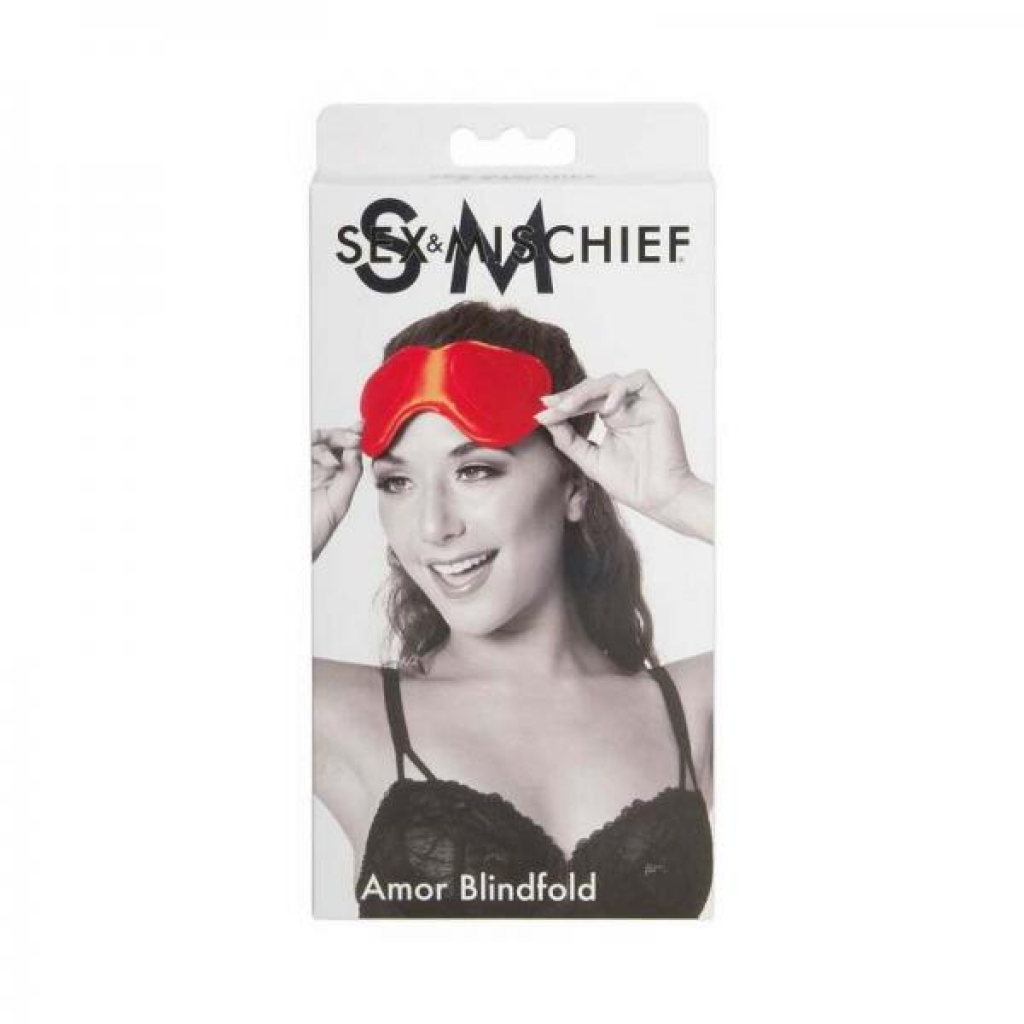 Sportsheets Sex & Mischief Amor Blindfold Red - Blindfolds