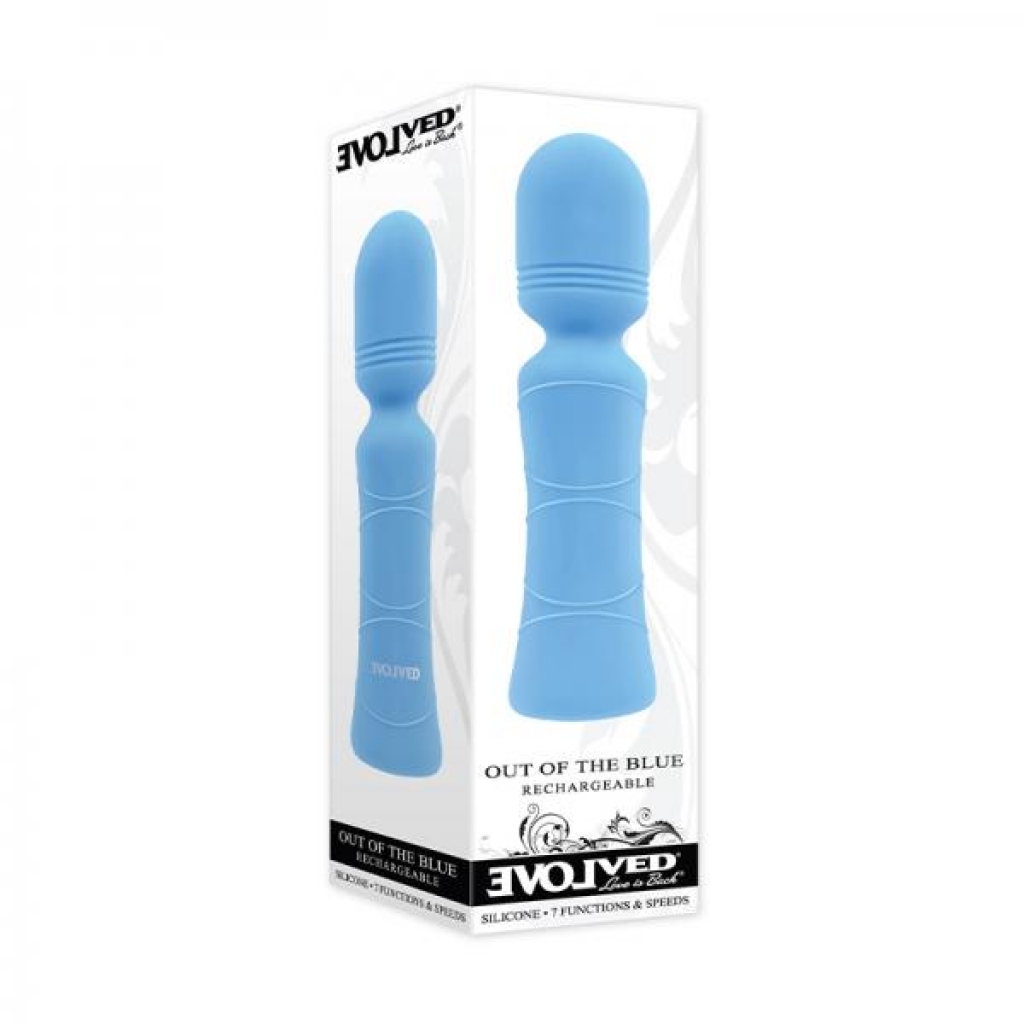 Evolved Out Of The Blue Rechargeable Silicone Wand Vibrator - Body Massagers