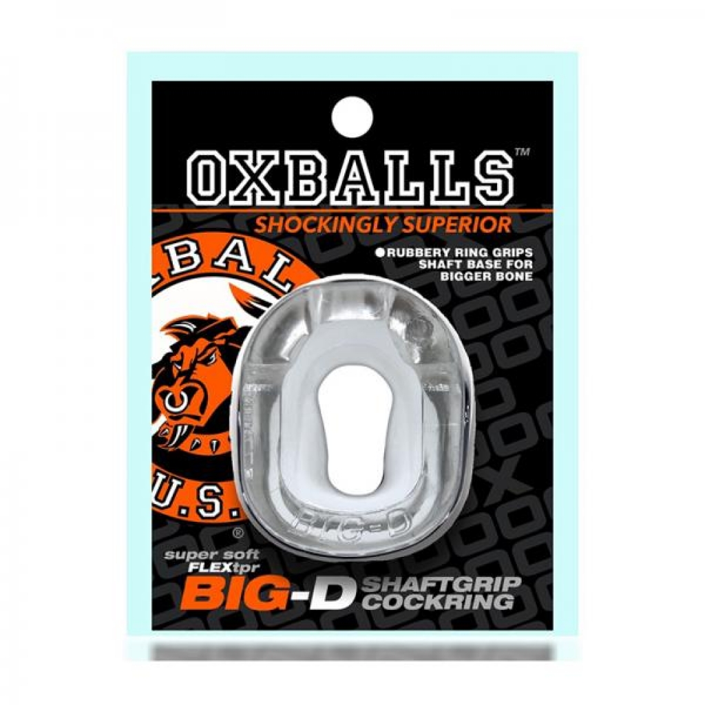Oxballs Big-d Shaft Grip Cockring Clear - Classic Penis Rings