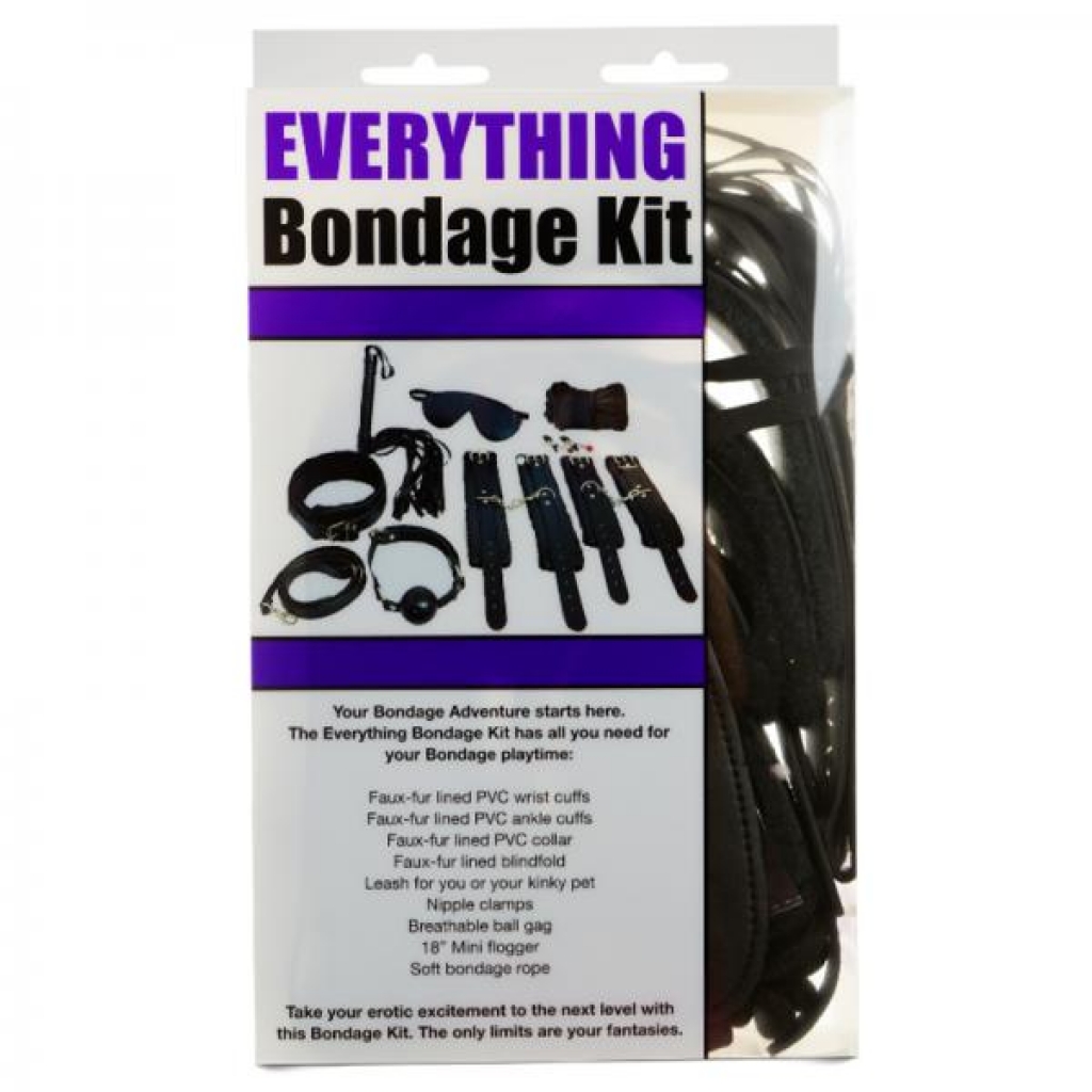 Ple'sur 12-piece Everything Bondage Kit Black - BDSM Kits