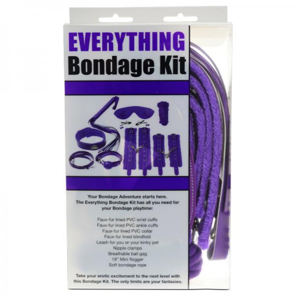 Ple'sur 12-piece Everything Bondage Kit Purple - BDSM Kits