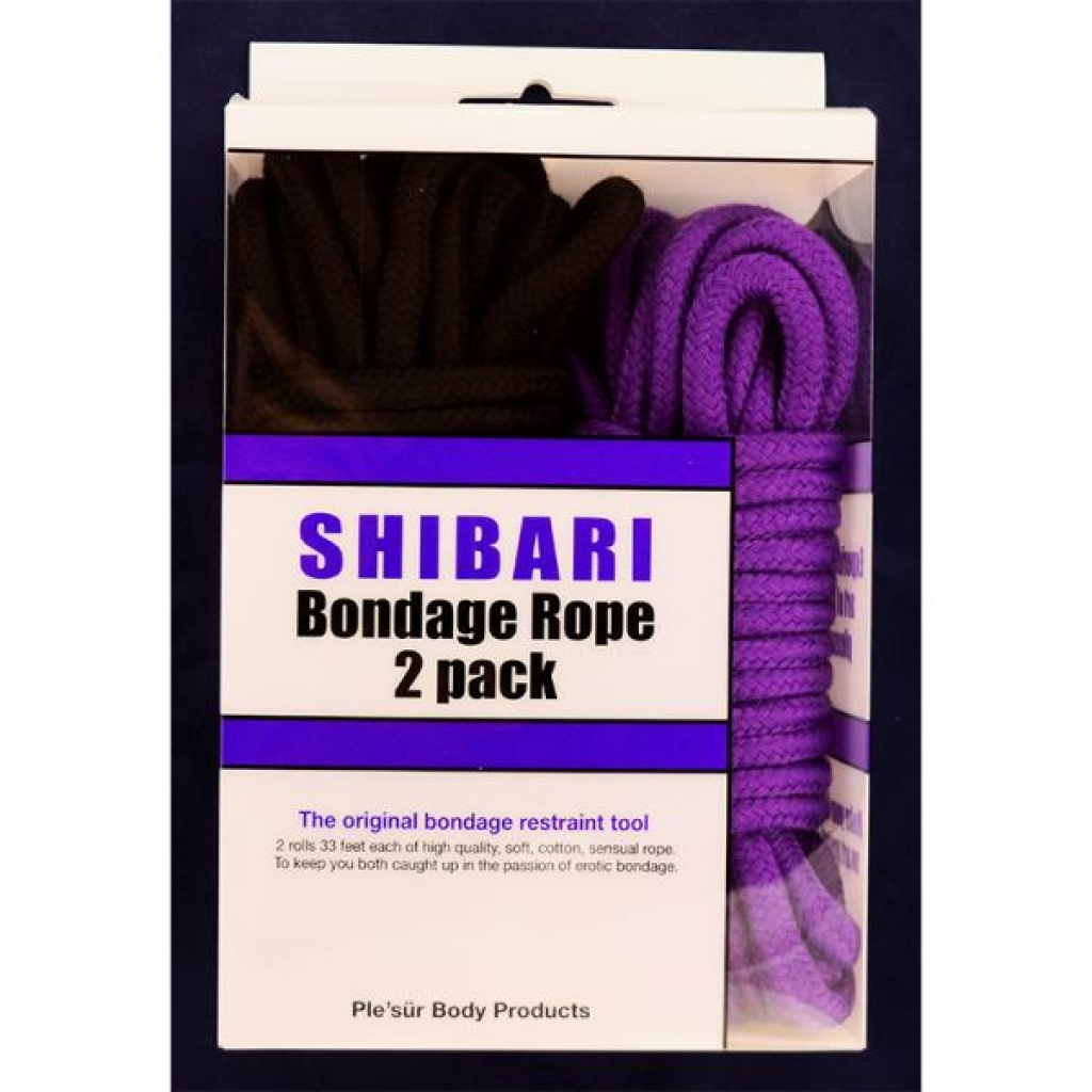 Ple'sur Purple & Black 10 M / 33 Ft. Rope Kit 2-pack - Rope, Tape & Ties