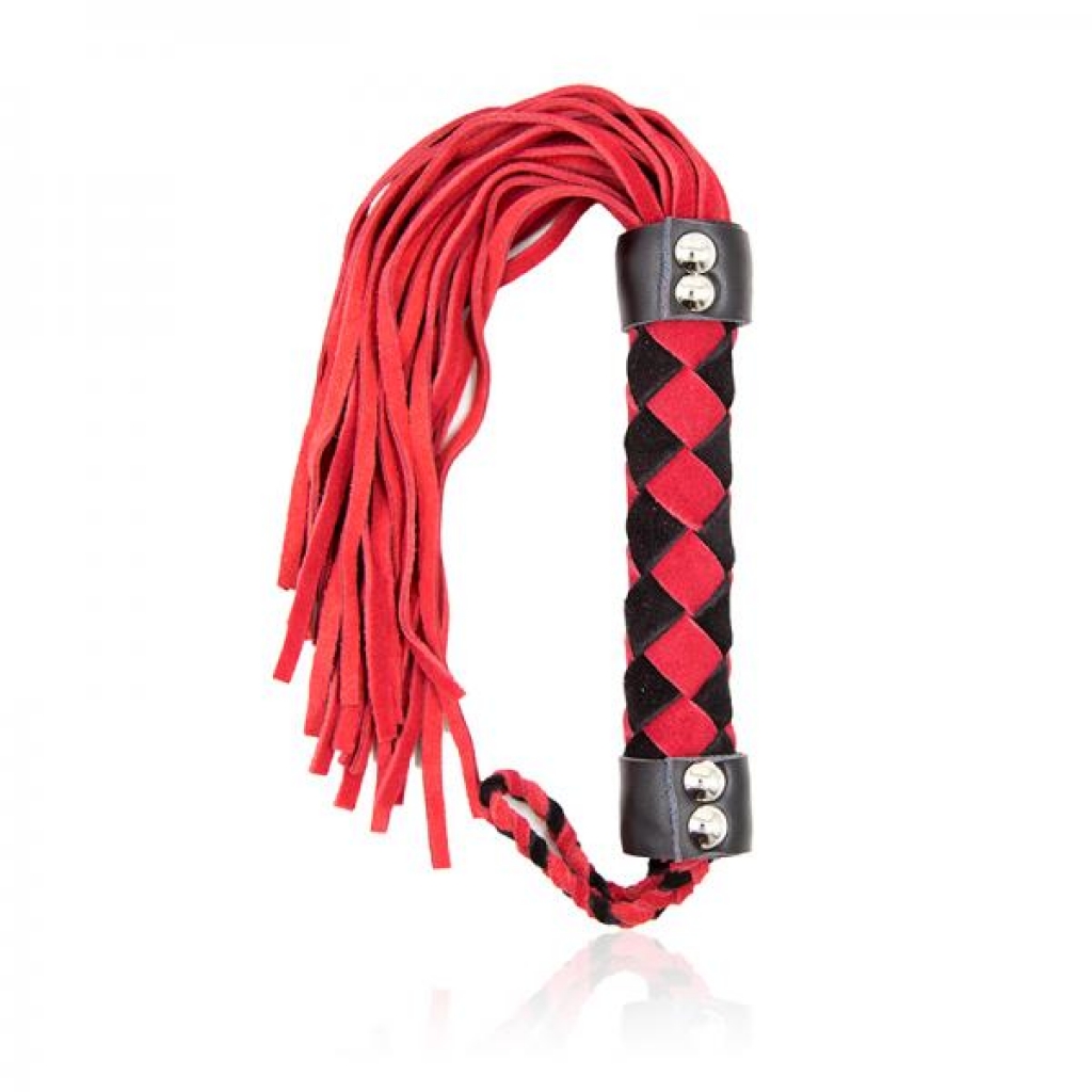 Ple'sur 15.5 In. Leather Flogger Red - Floggers
