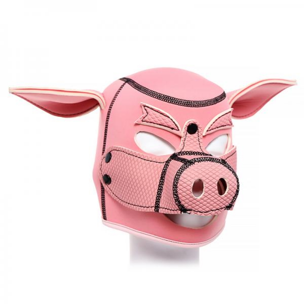 Ple'sur Neoprene Pig Mask Hood Pink - Sexy Costume Accessories