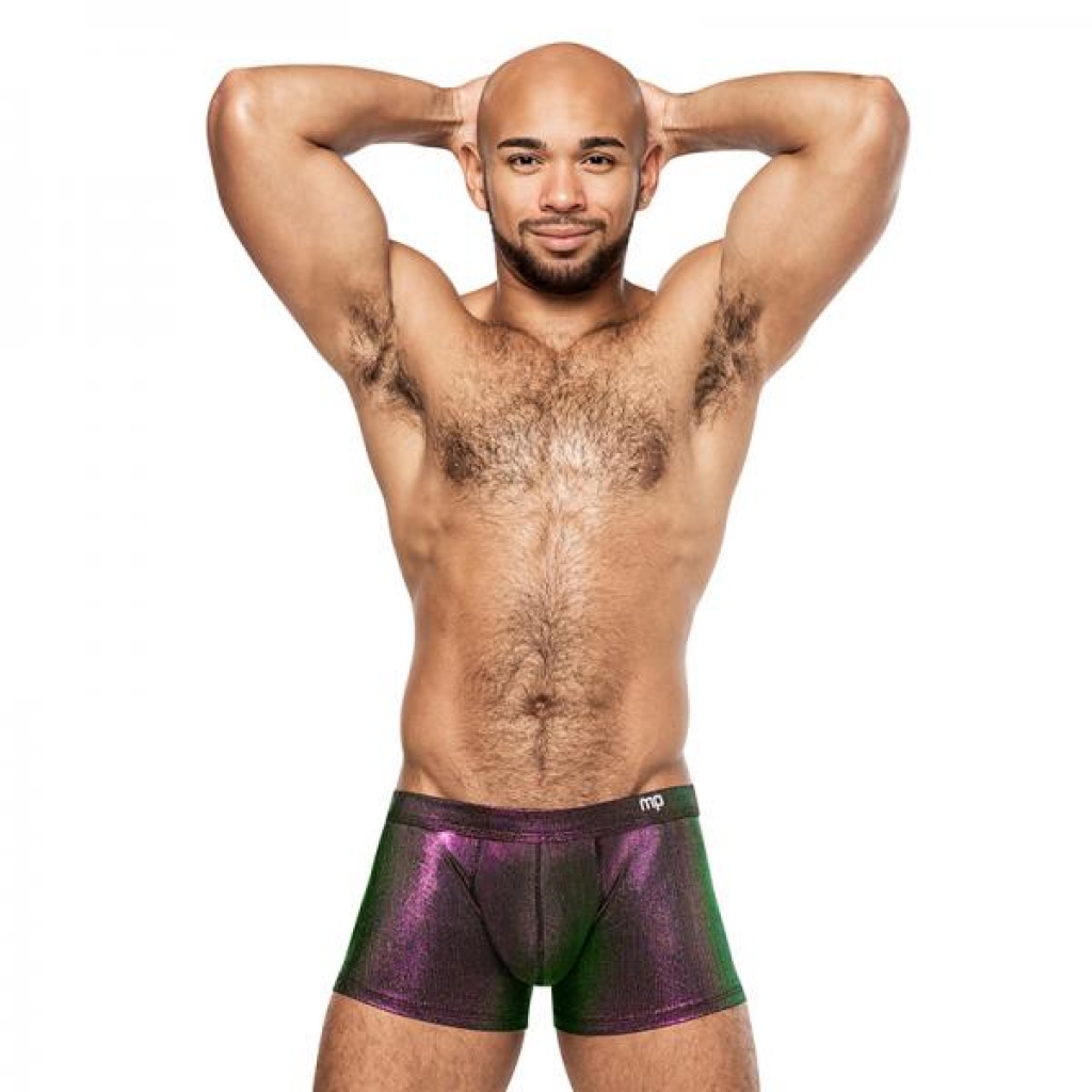 Male Power Hocus Pocus Uplift Mini Short Purple Xl - Mens Underwear