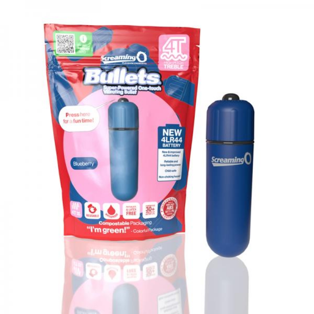 Screaming O 4t Bullet Vibrator Blueberry - Bullet Vibrators