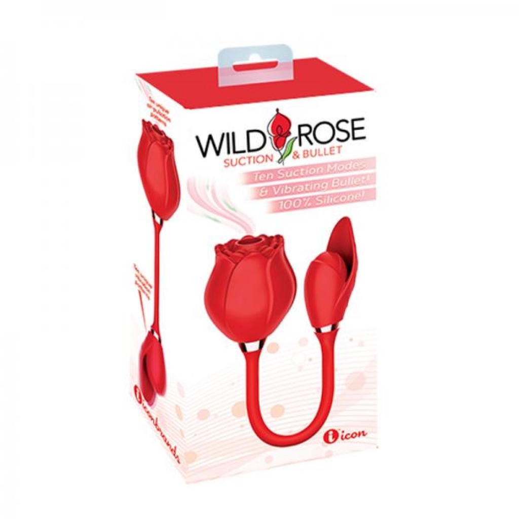 Wild Rose Suction And Bullet Red - Modern Vibrators