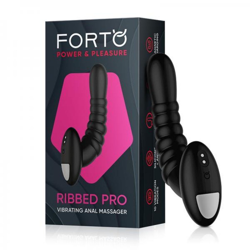 Forto Ribbed Pro Vibrating Massager Black - Body Massagers