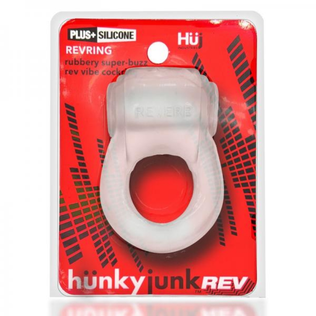 Hunkyjunk Revring Cockring With Bullet Vibrator Clear Ice - Bullet Vibrators