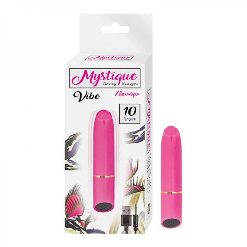 Nasstoys Mystique Vibe Rechargeable Silicone Bullet Vibrator Pink - Bullet Vibrators