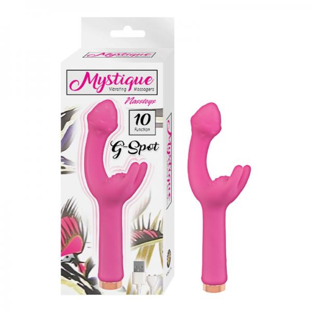 Nasstoys Mystique G-spot Rechargeable Silicone Dual Stimulation Vibrator Pink - Body Massagers