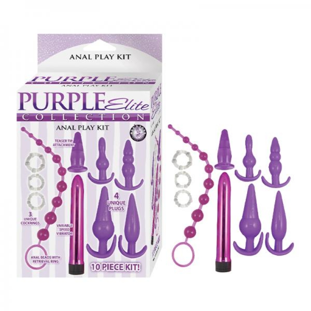 Purple Elite Collection Anal Play Kit Purple - Huge Anal Plugs
